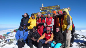 Foto di gruppo a Uhuru-Peak