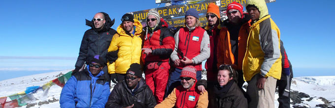 Foto di gruppo a Uhuru-Peak